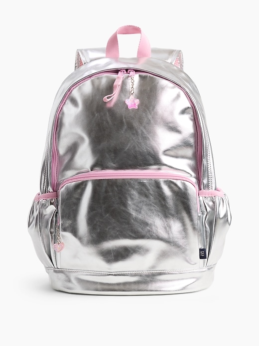 Image number 1 showing, Kids Metallic Charm Backpack