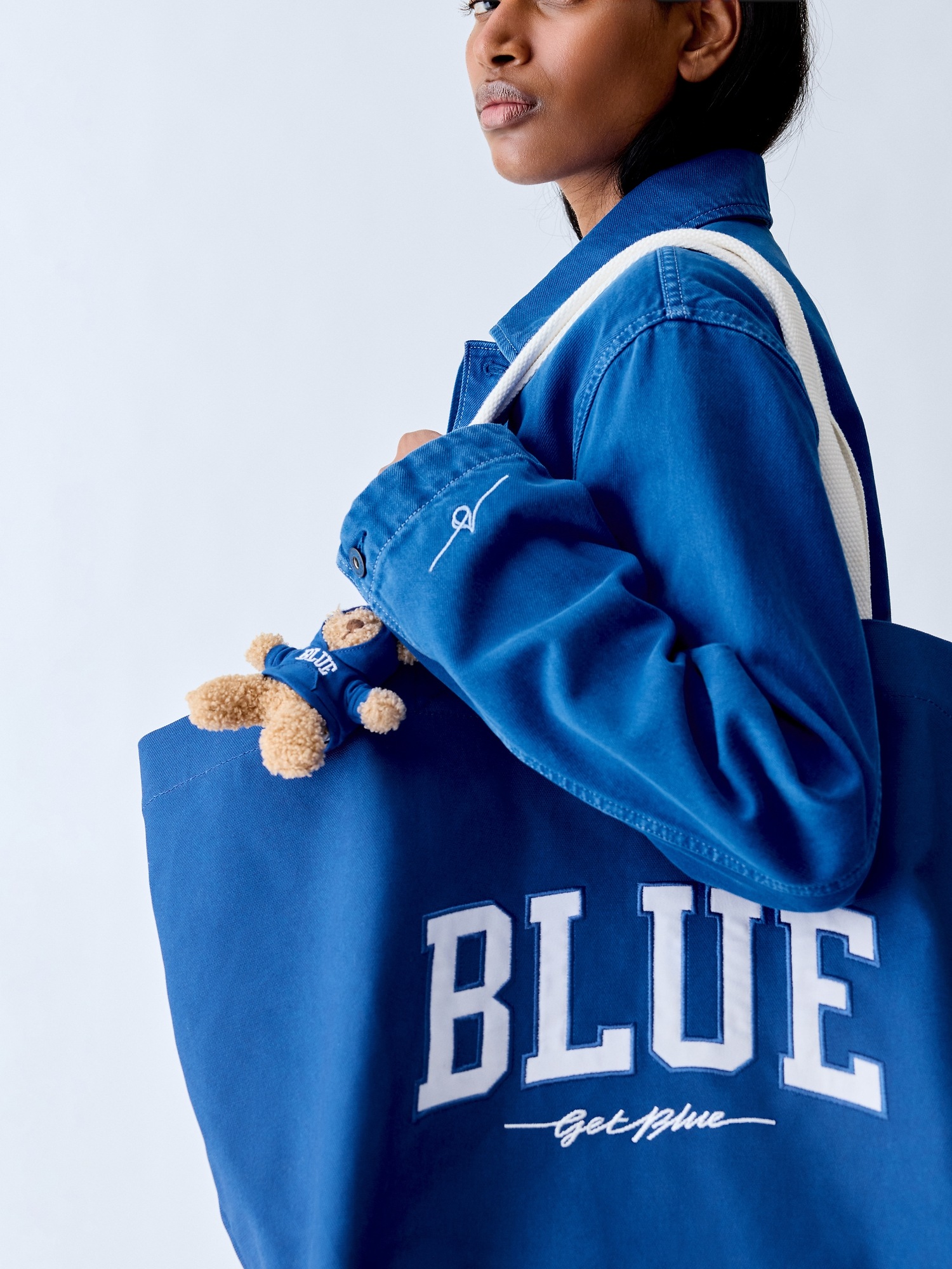 Женская сумка-шопер Gap Get Blue Canvas — фото 5