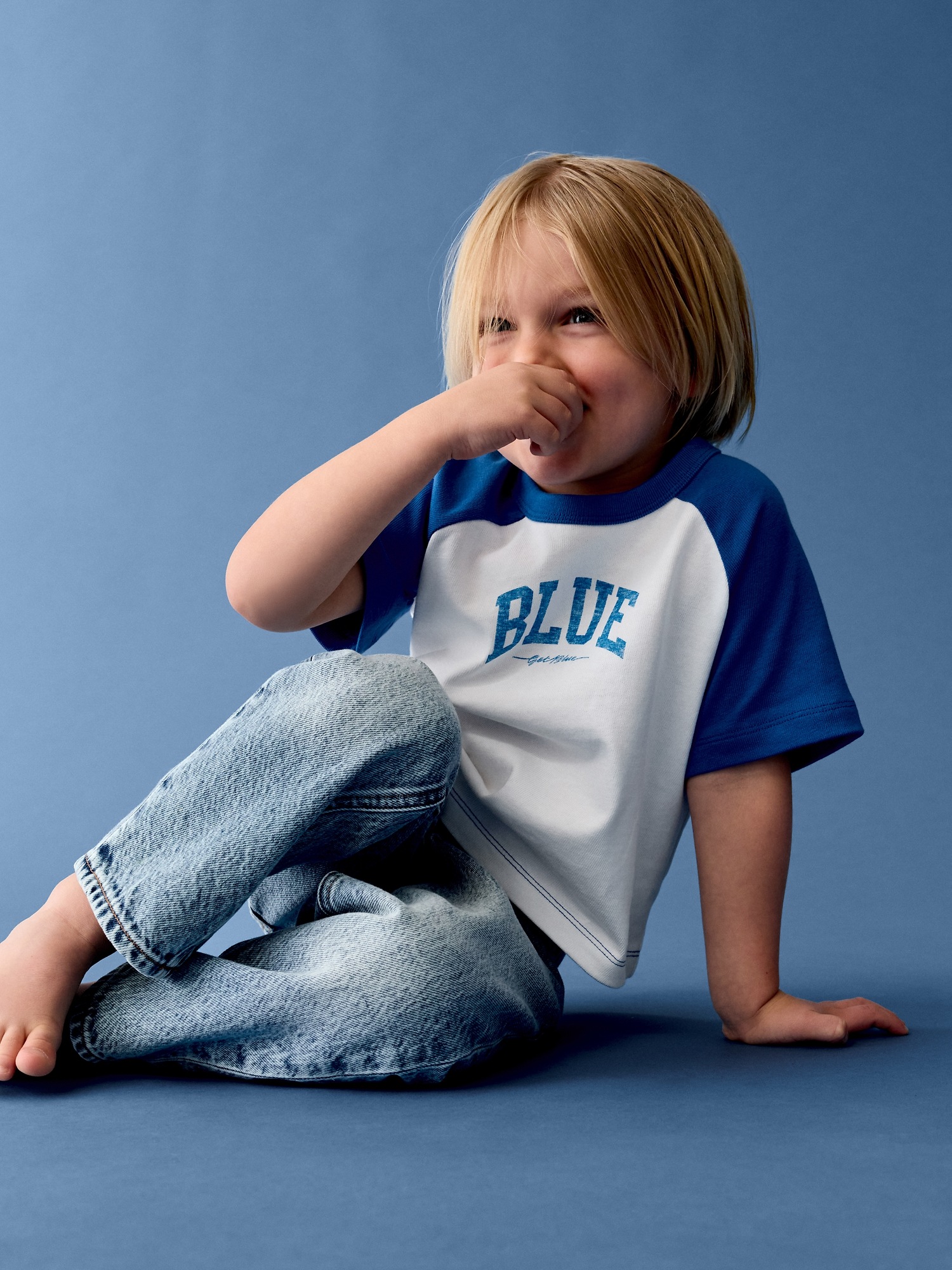 Детские футболки Gap Get Blue Baby & Toddler Raglan T-Shirt — фото 5