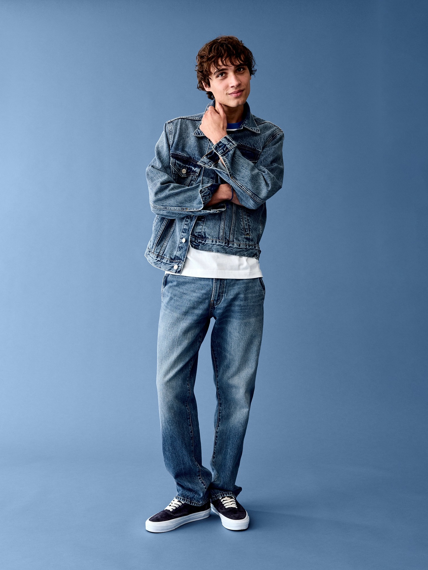 Мужские джинсы Gap Get Blue Relaxed Straight Trouser Jeans — фото 8