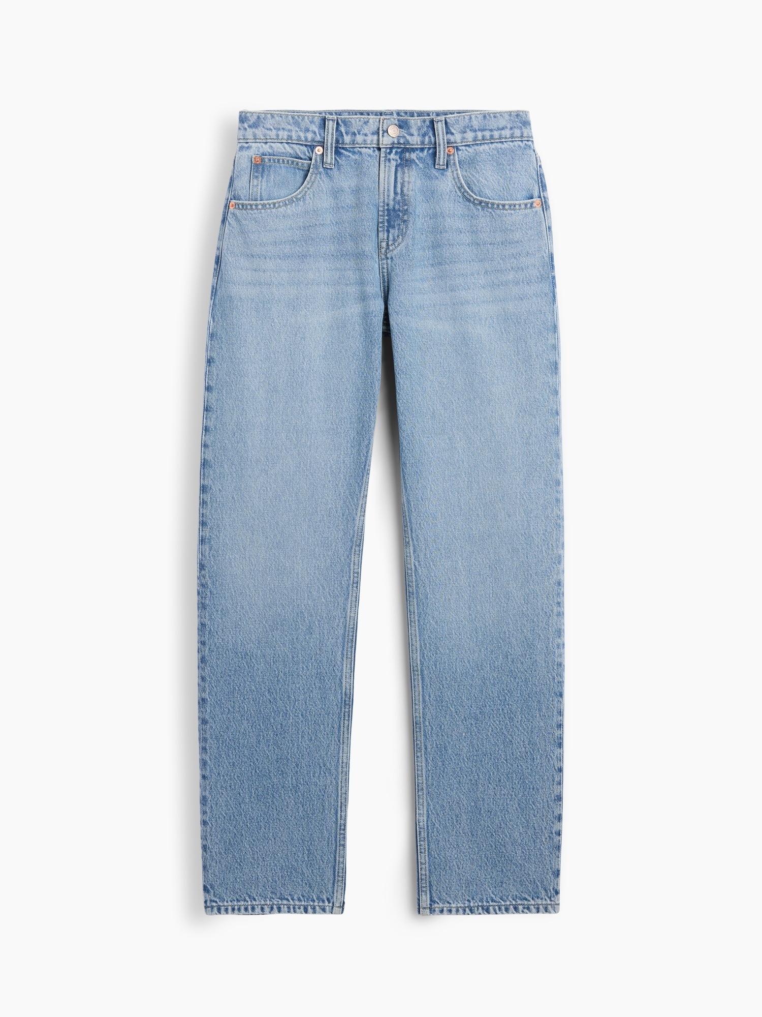 Mid Rise Straight Taper Jeans