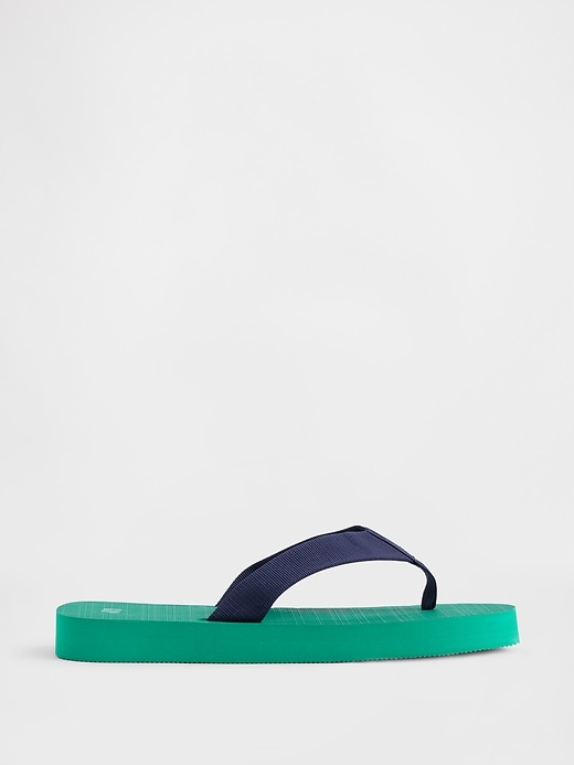 Image number 1 showing, Canvas Platform Flip Flops