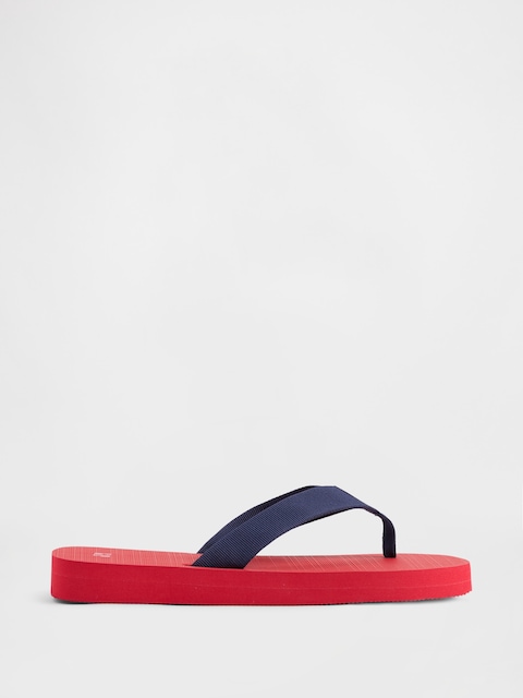 Canvas Platform Flip Flops