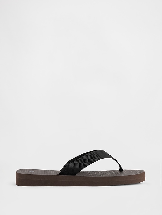 Image number 1 showing, Canvas Platform Flip Flops