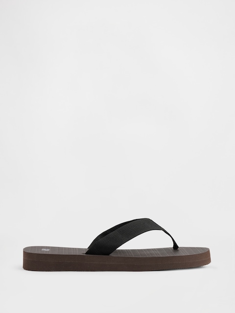 Canvas Platform Flip Flops