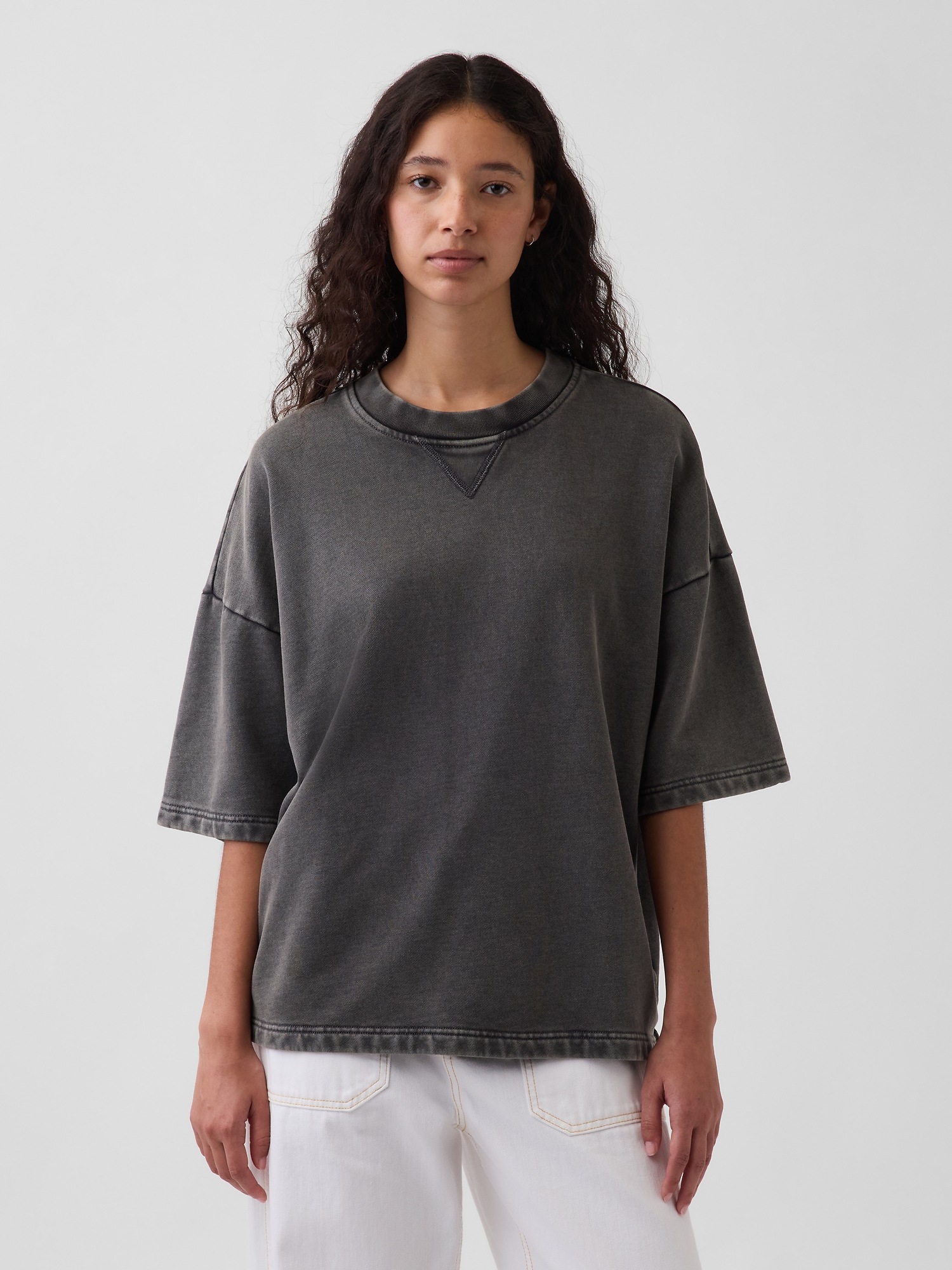 Мужские худи Gap Heavyweight French Terry Oversized Sweatshirt — фото 5