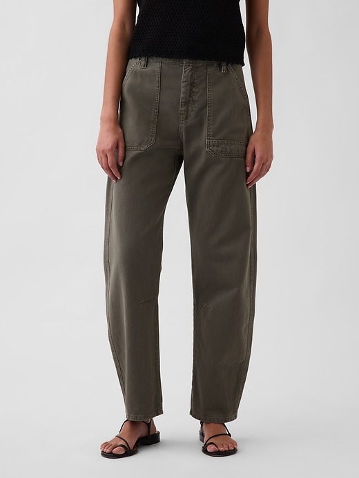 Image number 2 showing, Mid Rise Slim Barrel Utility Pants