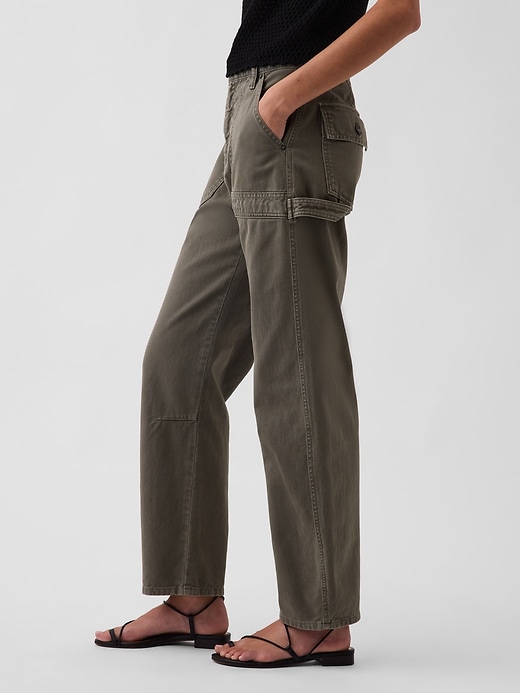 Image number 3 showing, Mid Rise Slim Barrel Utility Pants