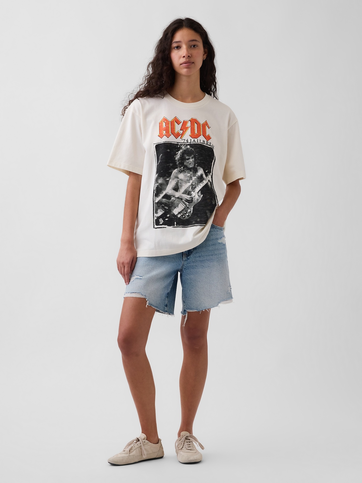 Мужские футболки Gap AC/DC Relaxed Graphic T-Shirt — фото 6