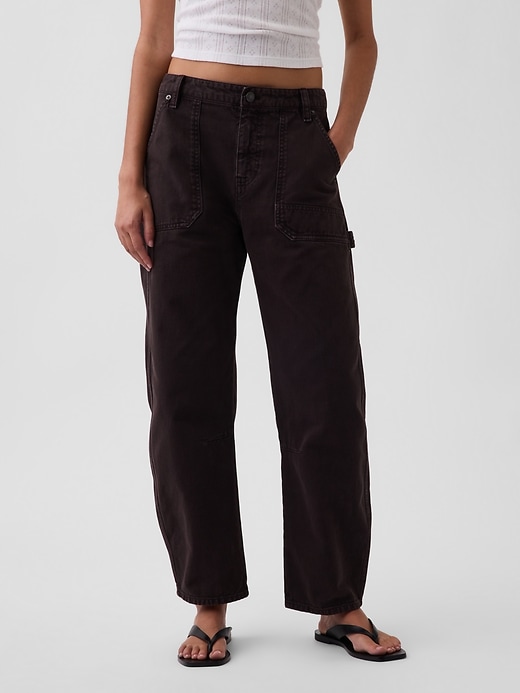 Image number 2 showing, Mid Rise Slim Barrel Utility Pants