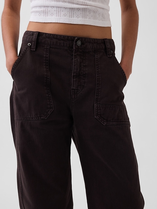 Image number 5 showing, Mid Rise Slim Barrel Utility Pants