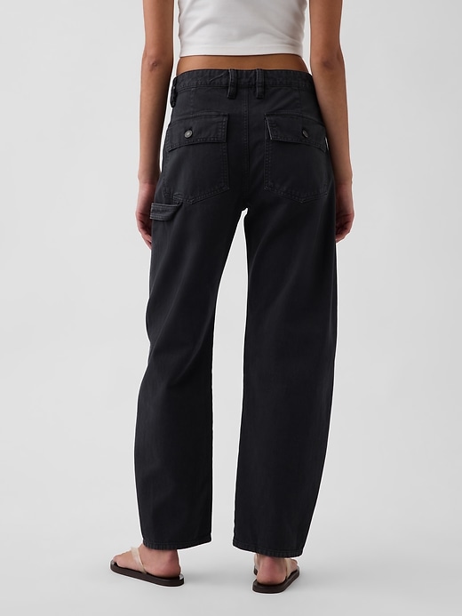 Image number 4 showing, Mid Rise Slim Barrel Utility Pants