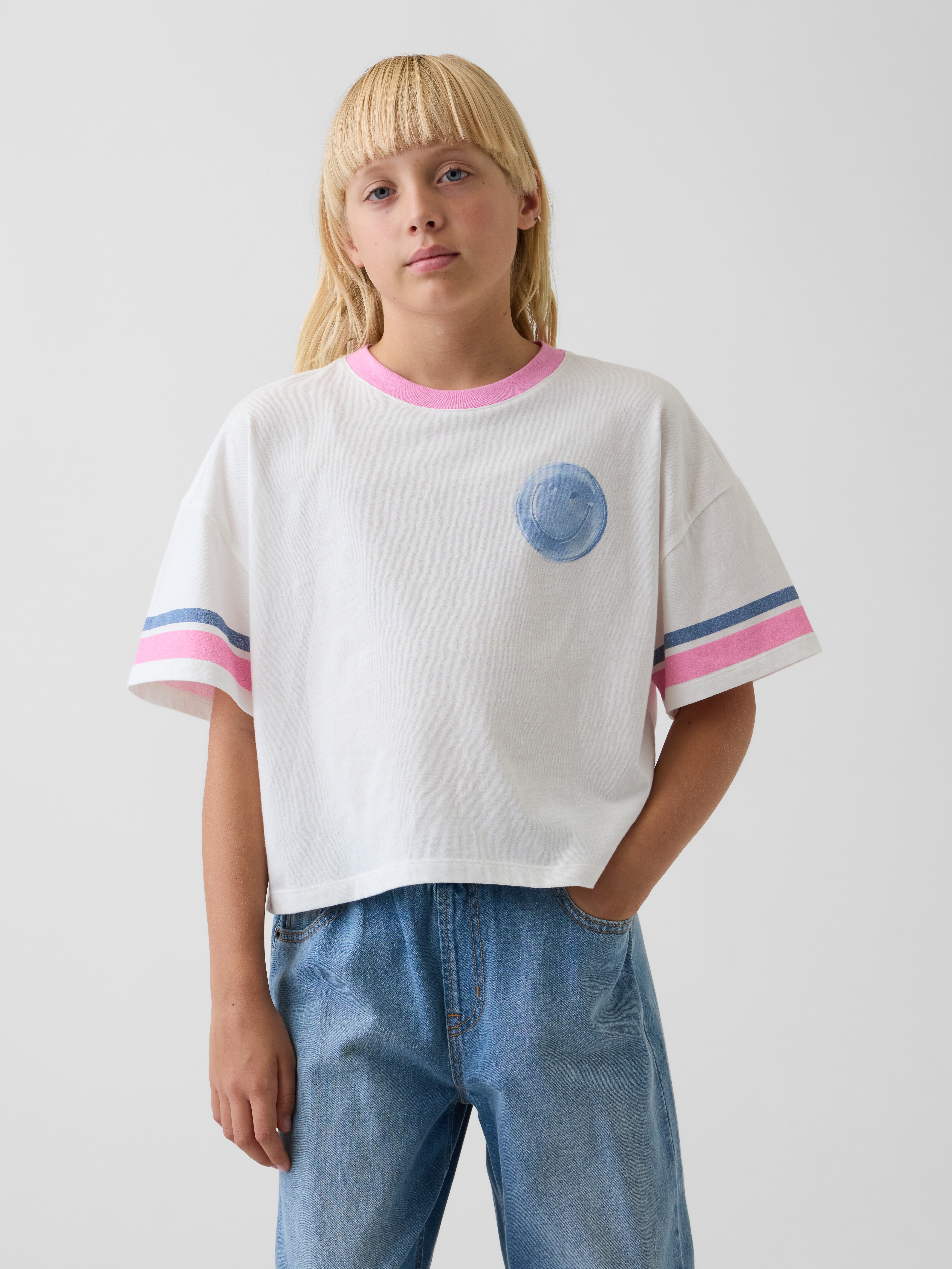 Kids State Logo Oversized Boxy T-Shirt