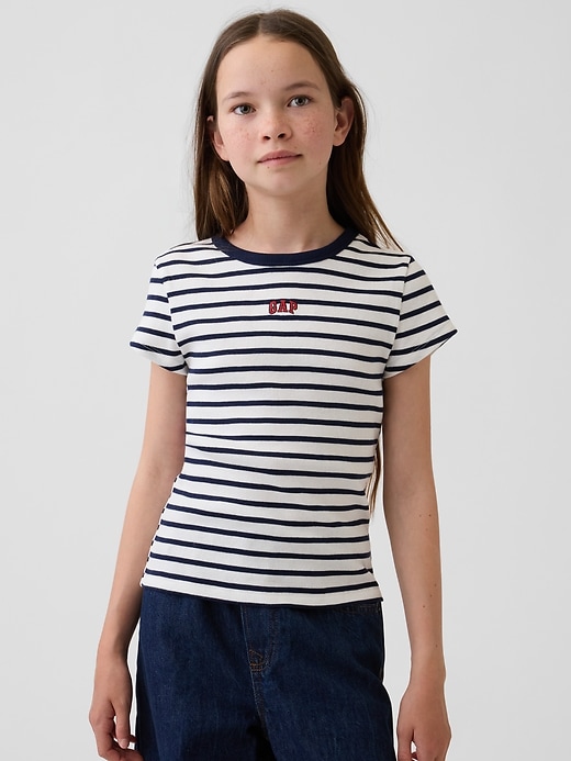 Image number 1 showing, Kids Embroidered Rib T-Shirt