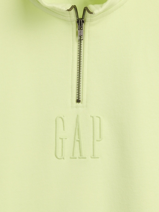 Image number 4 showing, Heavyweight Oversized Logo Quarter-Zip Pullover