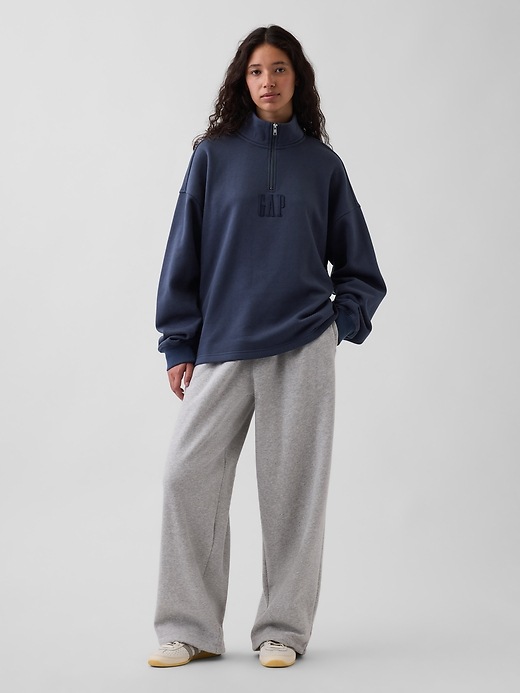 Image number 6 showing, Heavyweight Oversized Logo Quarter-Zip Pullover