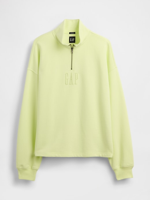 Heavyweight Oversized Logo Quarter-Zip Pullover | Gap