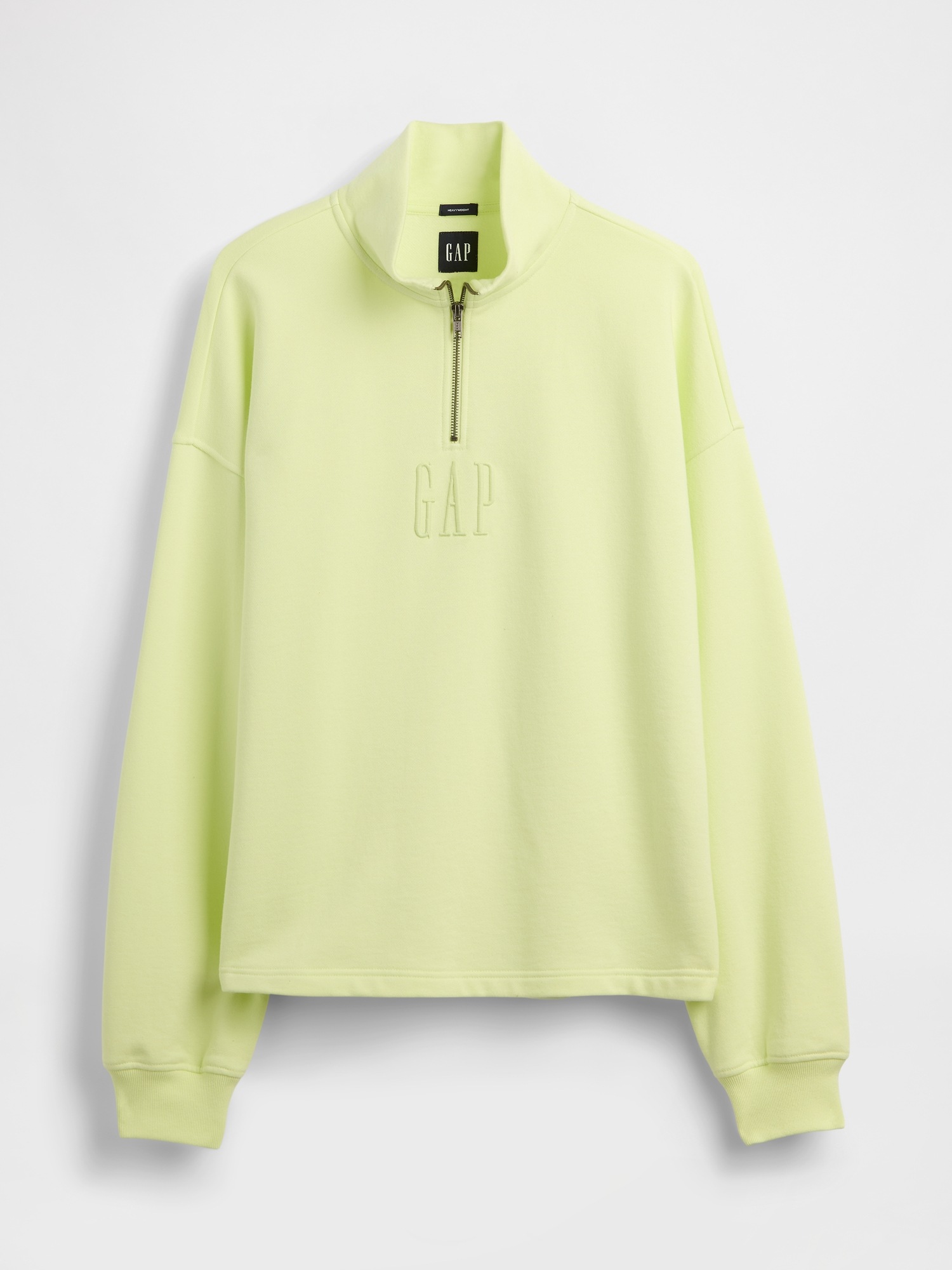 Мужские свитеры Gap Heavyweight Oversized Logo Quarter-Zip Pullover — фото 6