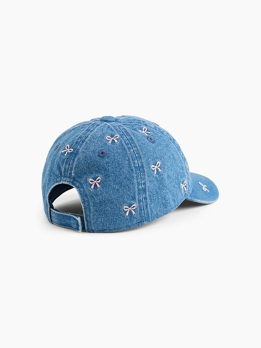 Image number 2 showing, Baby & Toddler Denim Bow Baseball Hat