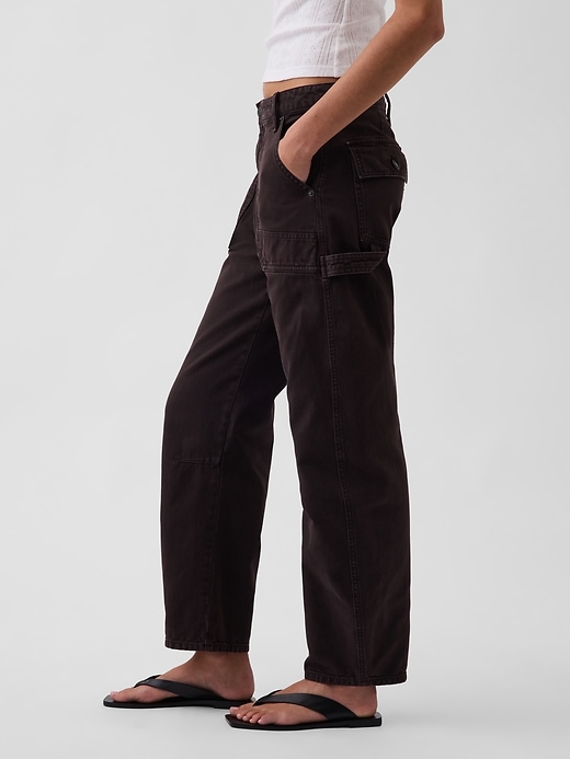 Image number 3 showing, Mid Rise Slim Barrel Utility Pants