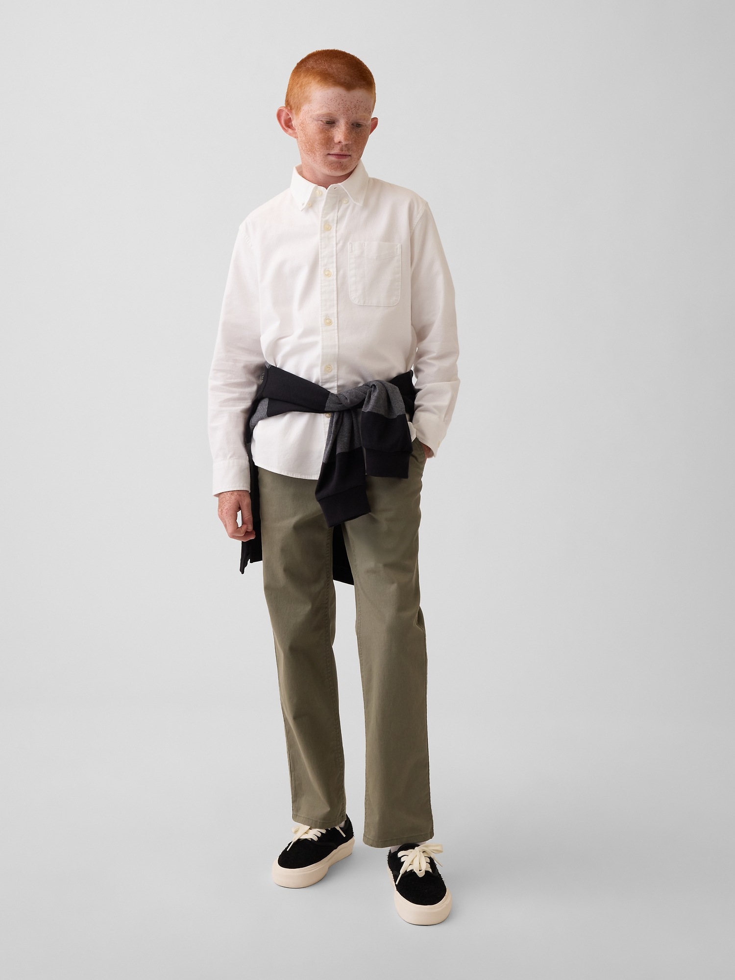 Детские рубашки Gap Kids Uniform Oxford Shirt — фото 4