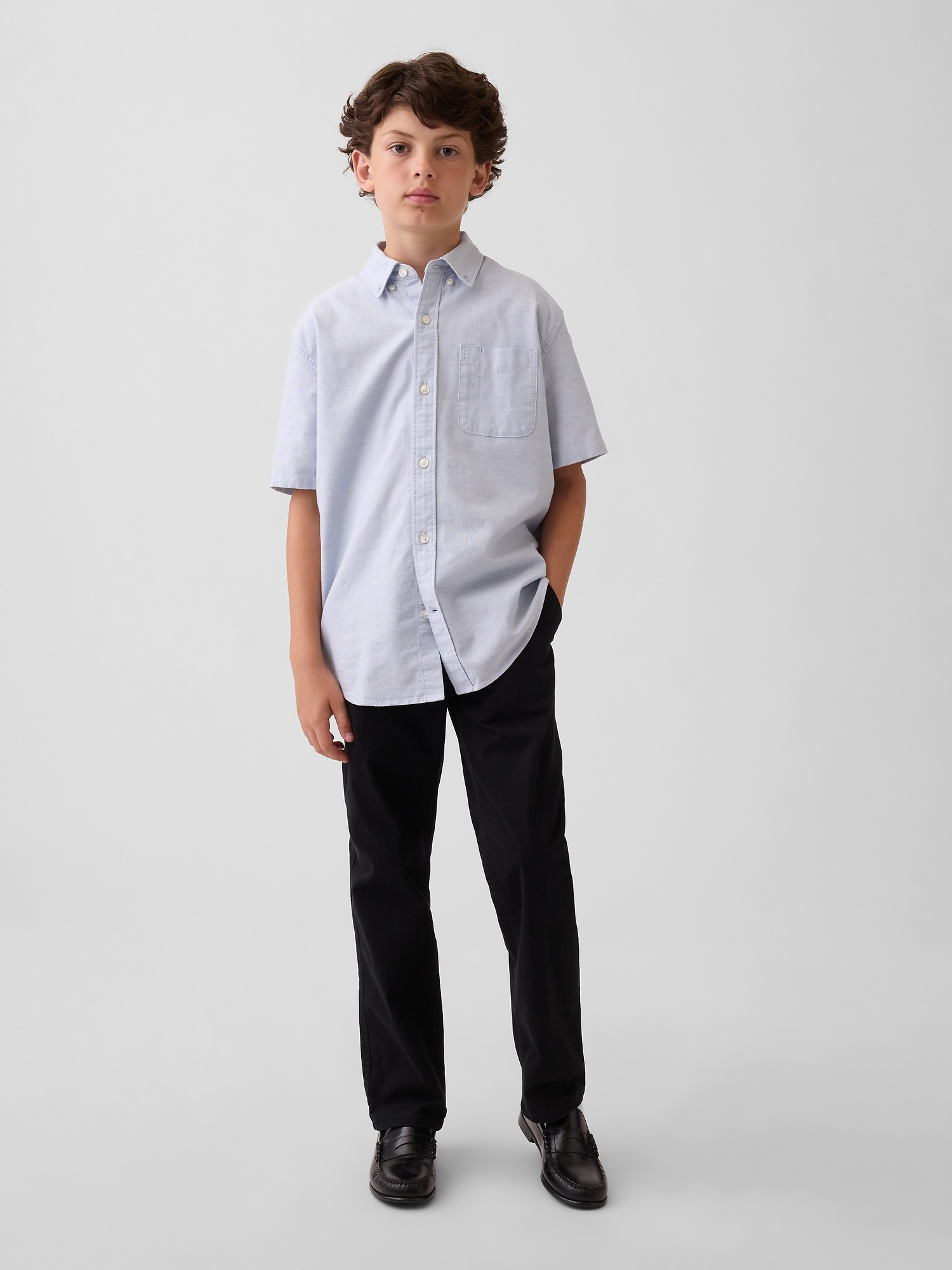 Детские рубашки Gap Kids Uniform Oxford Shirt — фото 4