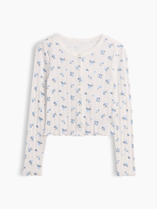 Image number 2 showing, Kids Pointelle Rib Cardigan