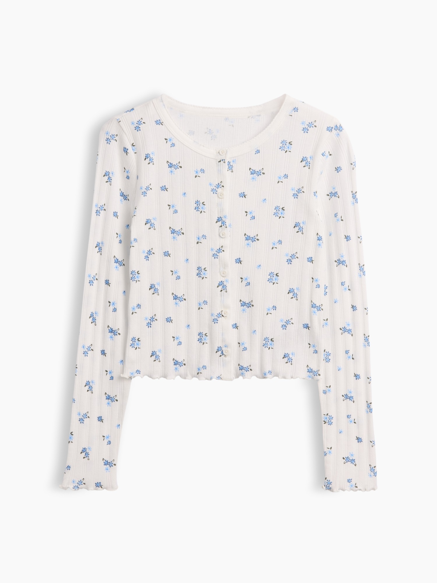 Детский кардиган Gap Pointelle Rib, цвет: Молочный белый — фото 2