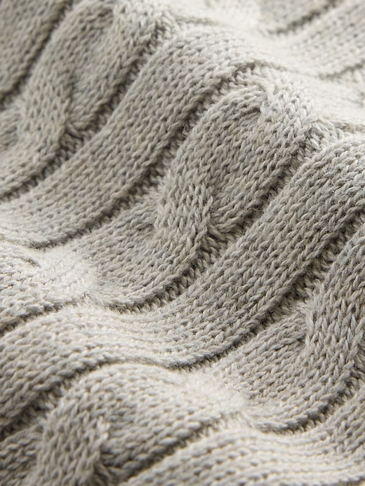 Image number 3 showing, Kids Cable-Knit Sweater Zip Hoodie