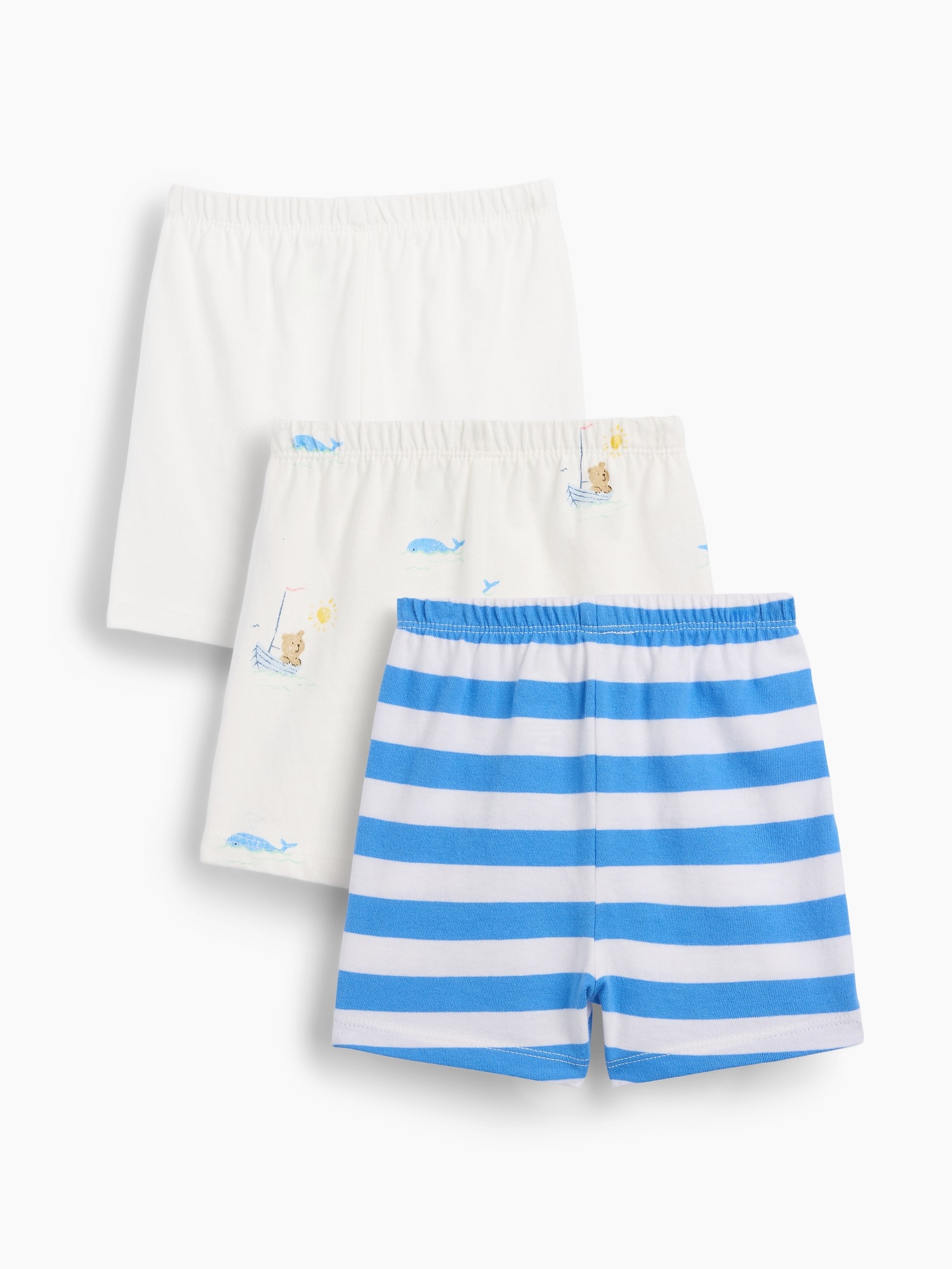 Детские шорты Gap Baby First Favorites Organic Cotton Pull-On Shorts (3-Pack) — фото 2