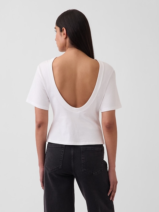 Image number 3 showing, GapStudio Scoop-Back Pocket T-Shirt
