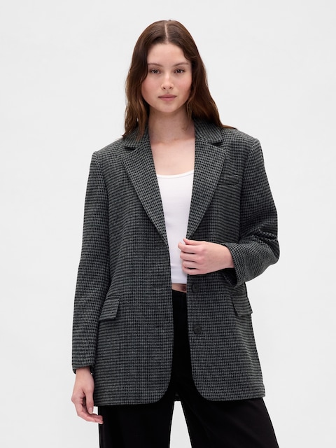 Oversized Wool-Blend Blazer