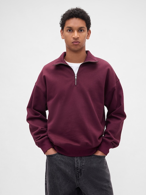 Adult Heavyweight Oversized Quarter-Zip Pullover