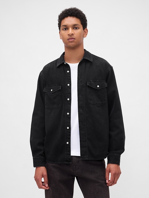 Image number 1 showing, UltraSoft Denim Relaxed Shirt
