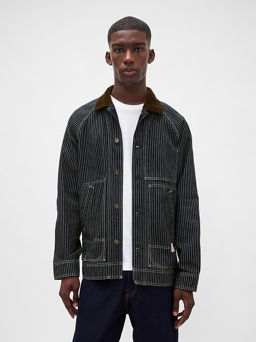 Denim Stripe Chore Jacket | Gap