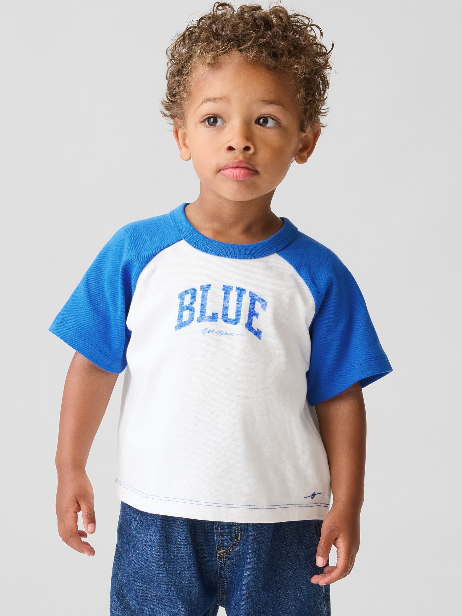 Детские футболки Gap Get Blue Baby & Toddler Raglan T-Shirt