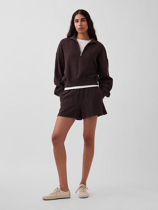 Image number 5 showing, Textured Cotton Oversized Half-Zip Pullover