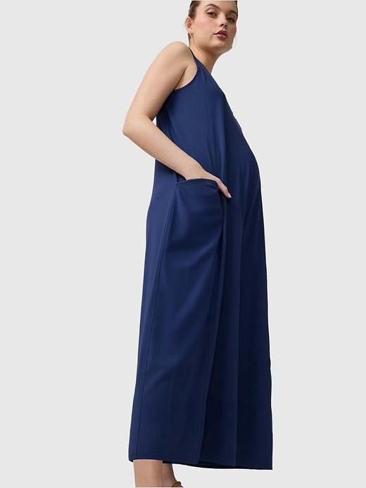 Image number 3 showing, Ingrid and Isabel Lisbon Wide-Leg Sleeveless Maternity Jumpsuit