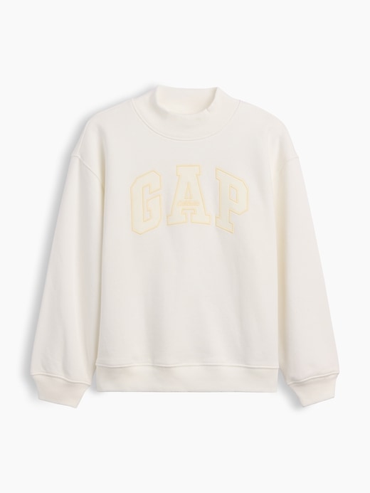 Image number 2 showing, Kids VintageSoft Oversized Mockneck Logo Sweatshirt