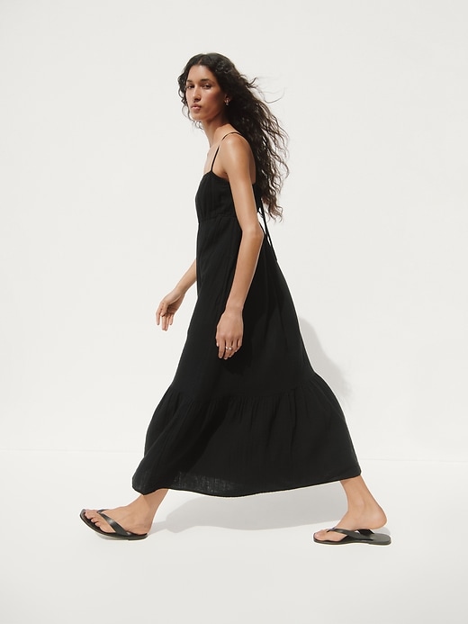 Cotton Gauze Tiered Empire Waist Dress | Gap Cotton Gauze Tiered Empire Waist Dress | Gap