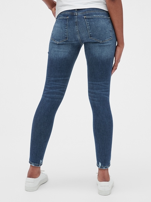 Image number 2 showing, Maternity Distressed Full Panel Favorite Jeggings