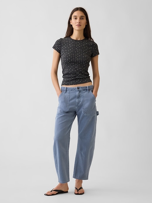 Image number 2 showing, Pointelle Crewneck T-Shirt