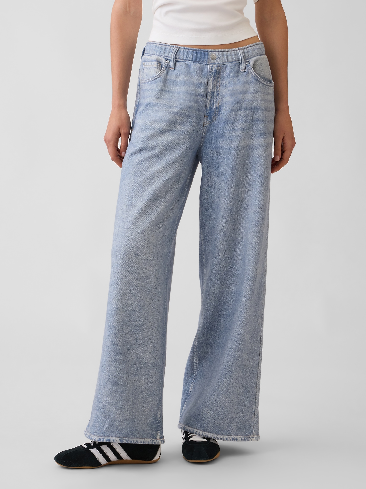 Printed Baggy Sweatpant Jeans