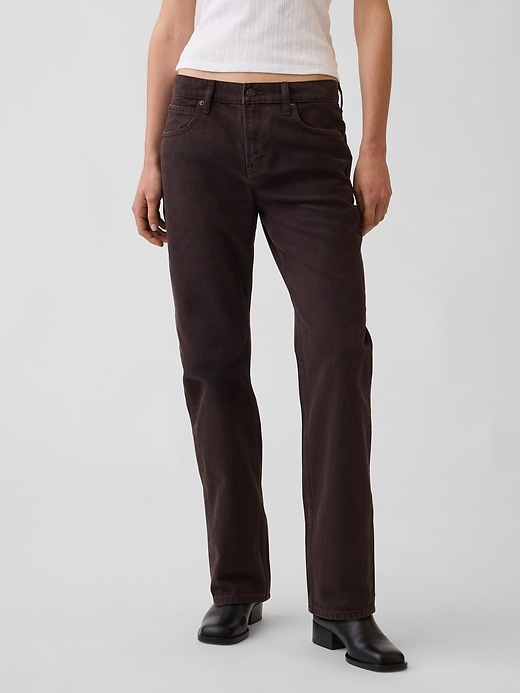 Image number 2 showing, Mid Rise Straight Taper Jeans
