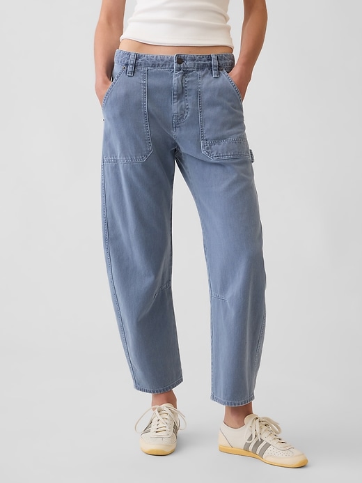 Image number 2 showing, Mid Rise Barrel Utility Pants