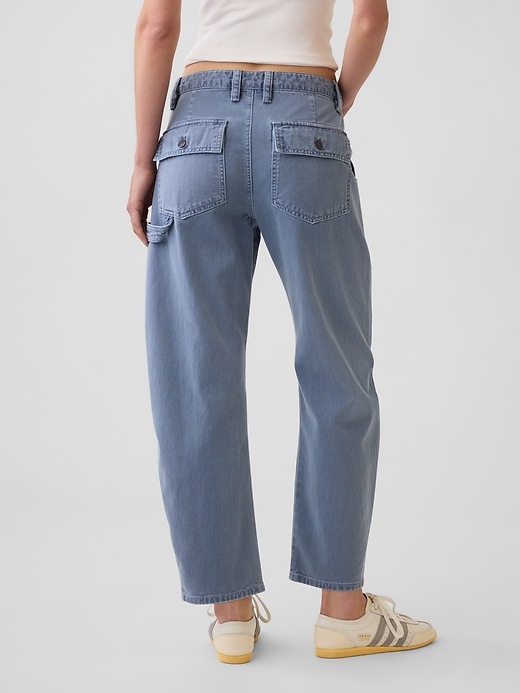 Image number 4 showing, Mid Rise Barrel Utility Pants