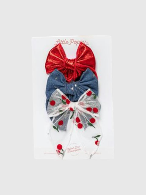 The Cherry Bow Clip Set