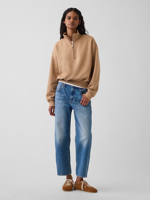 Image number 2 showing, VintageSoft Oversized Half-Zip Wedge Pullover