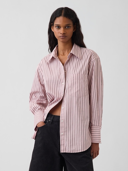 Image number 1 showing, Organic Cotton Poplin Big Shirt