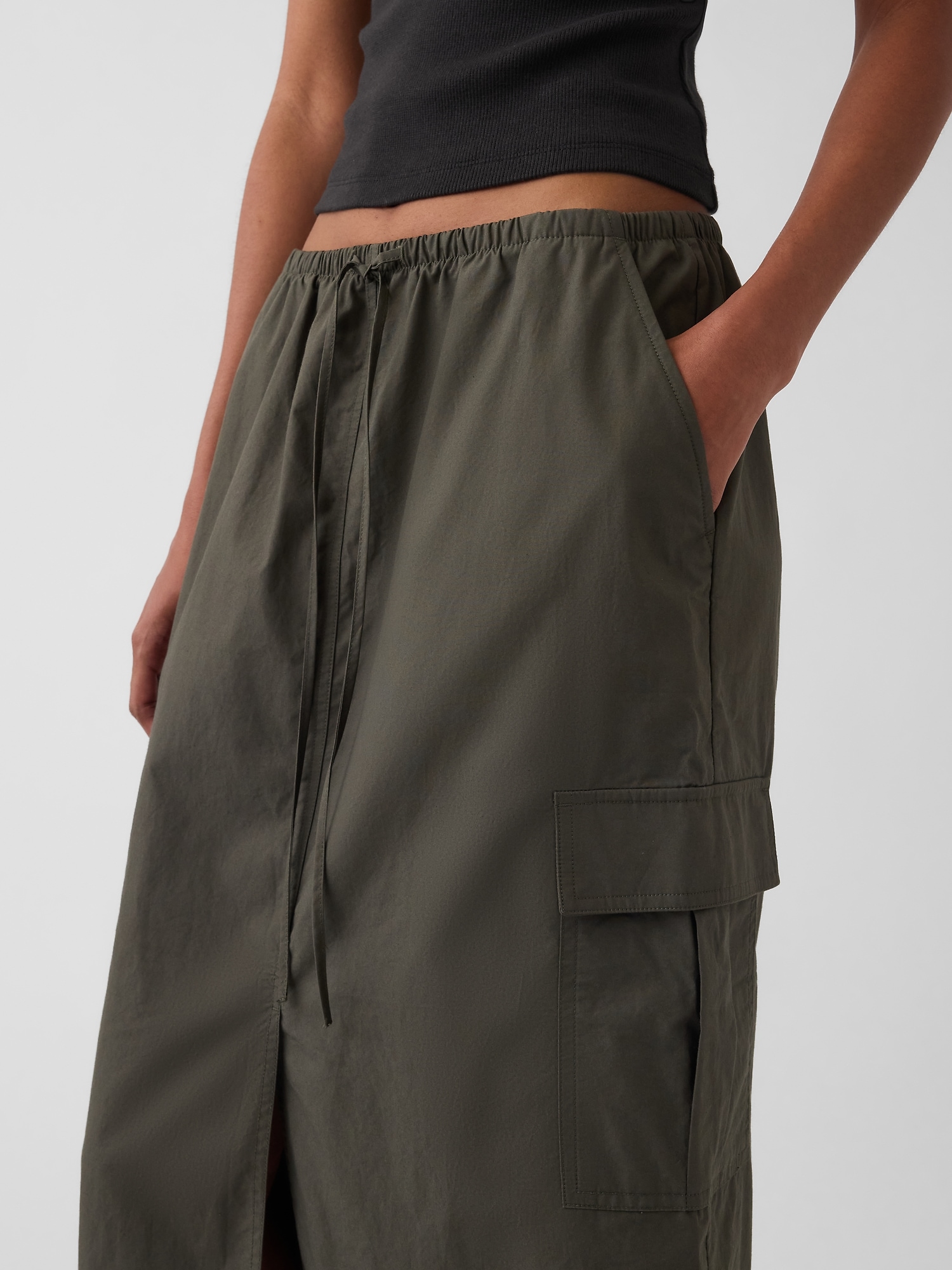 Женские юбки Gap Poplin Easy Cargo Maxi Skirt — фото 3